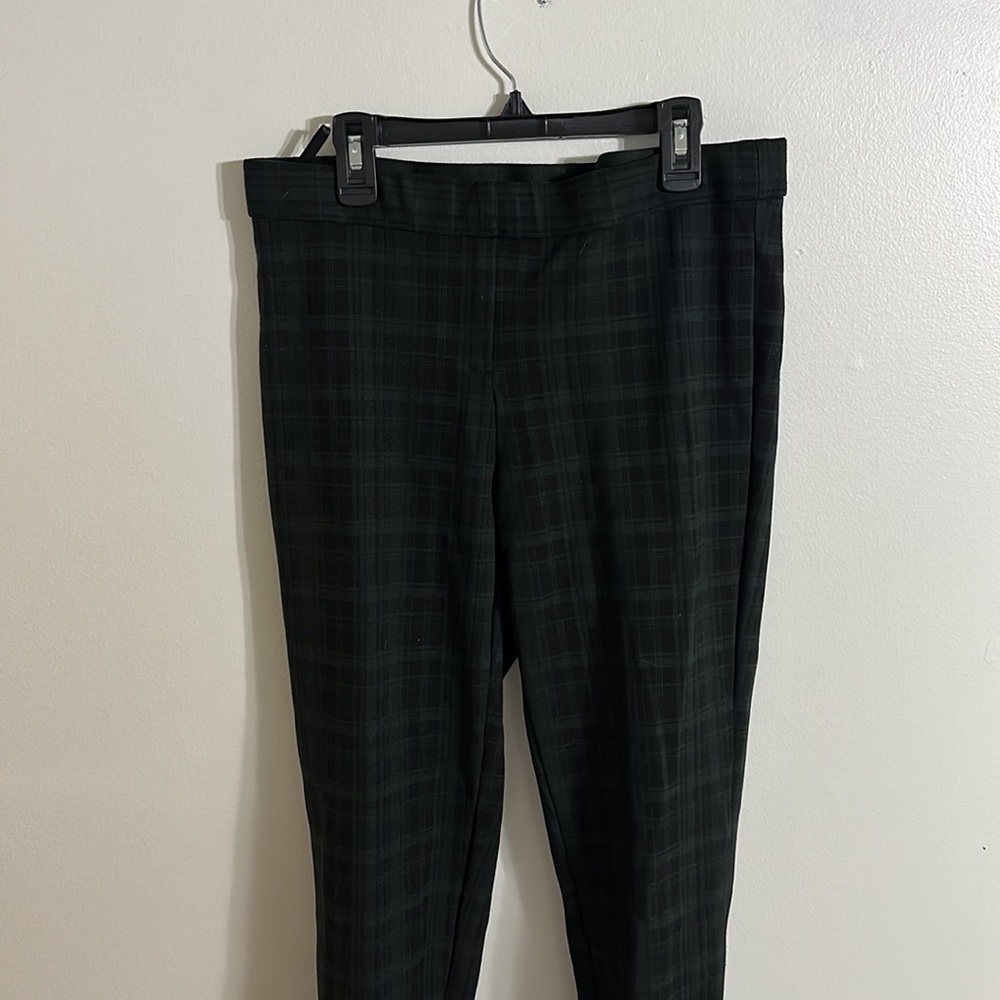 Plaid Straight Leg Pants